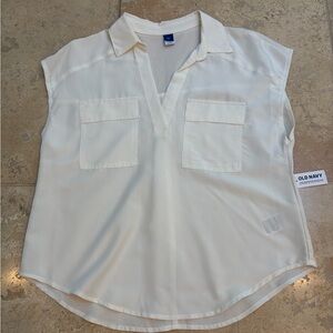 Old Navy Cream Womens Sleeveless Top- NWT